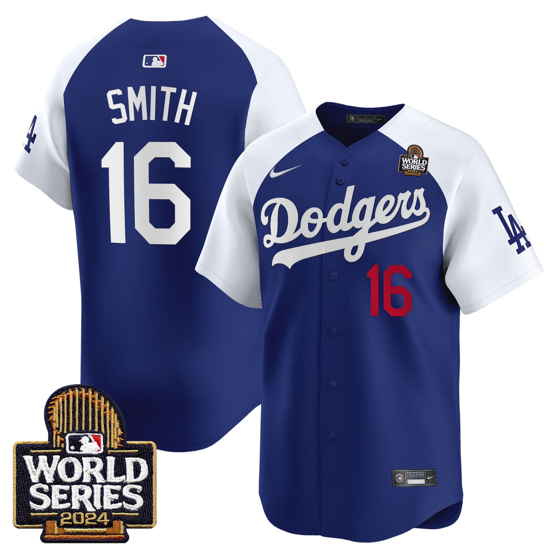 Men's Dodgers 2024 World Series Vapor Premier Limited Jersey V2 - All Stitched