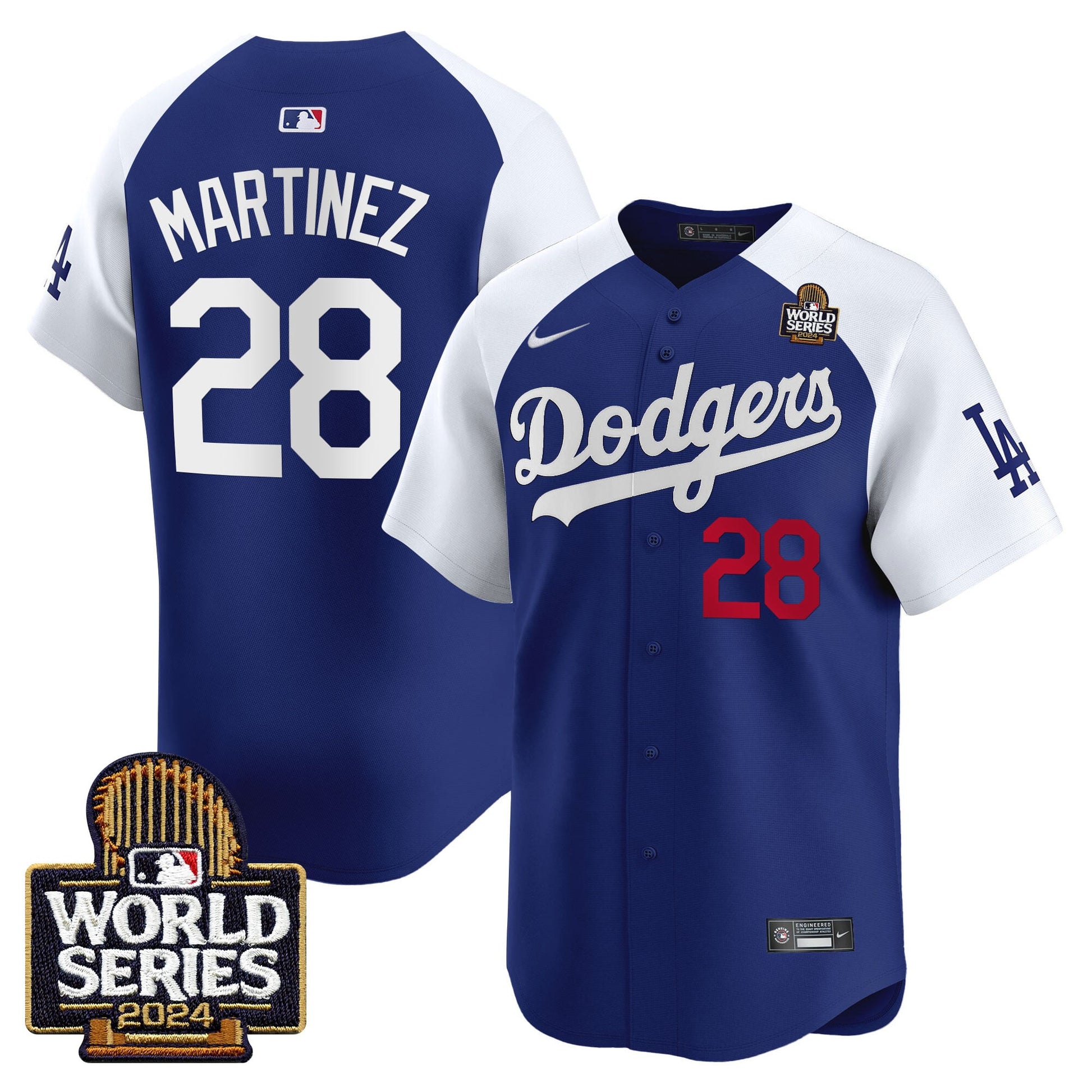Men's Dodgers 2024 World Series Vapor Premier Limited Jersey V2 - All Stitched