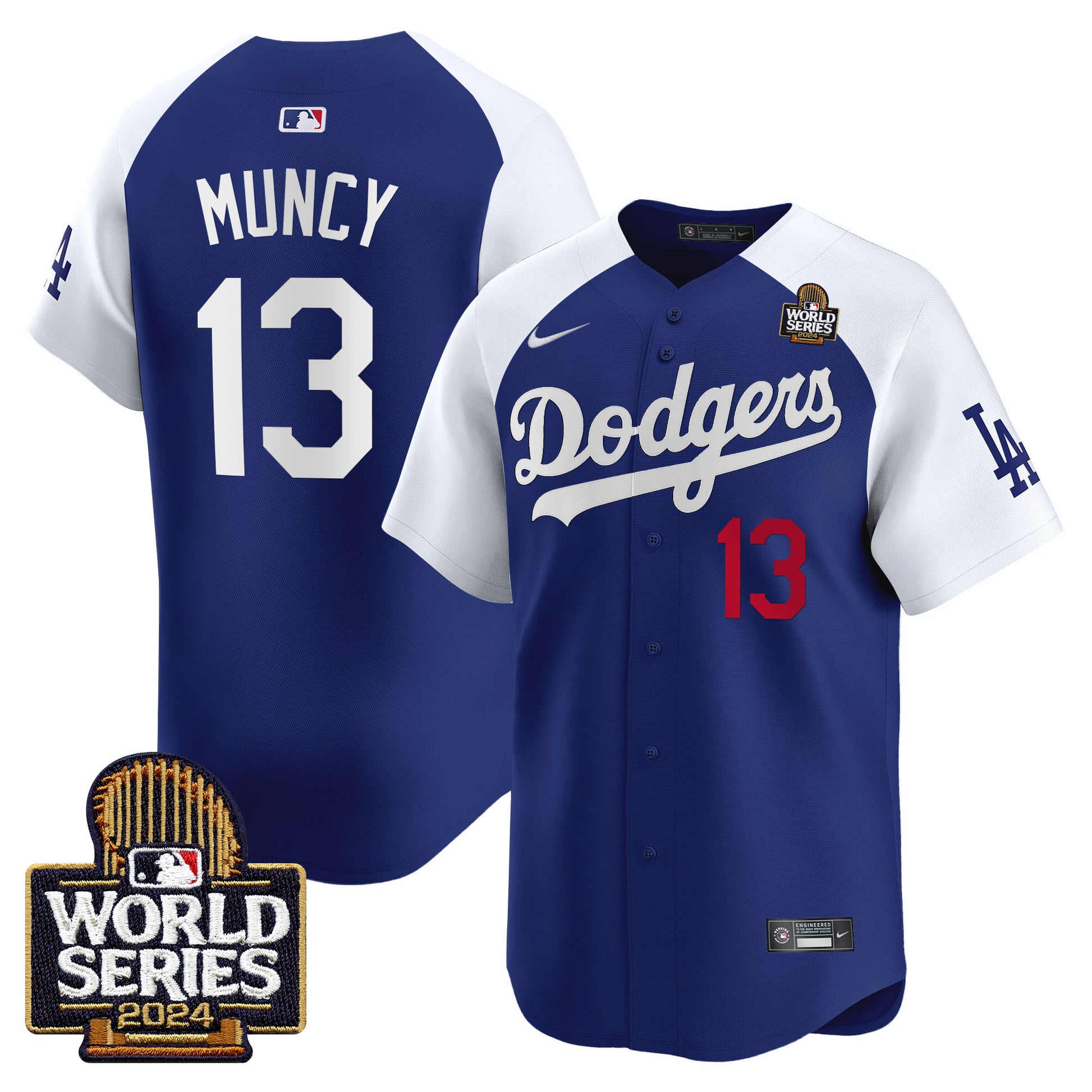 Men's Dodgers 2024 World Series Vapor Premier Limited Jersey V2 - All Stitched