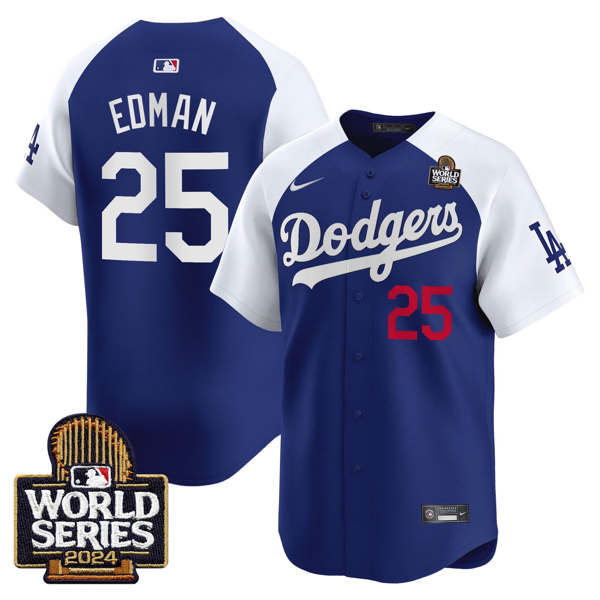 Men's Dodgers 2024 World Series Vapor Premier Limited Jersey V2 - All Stitched