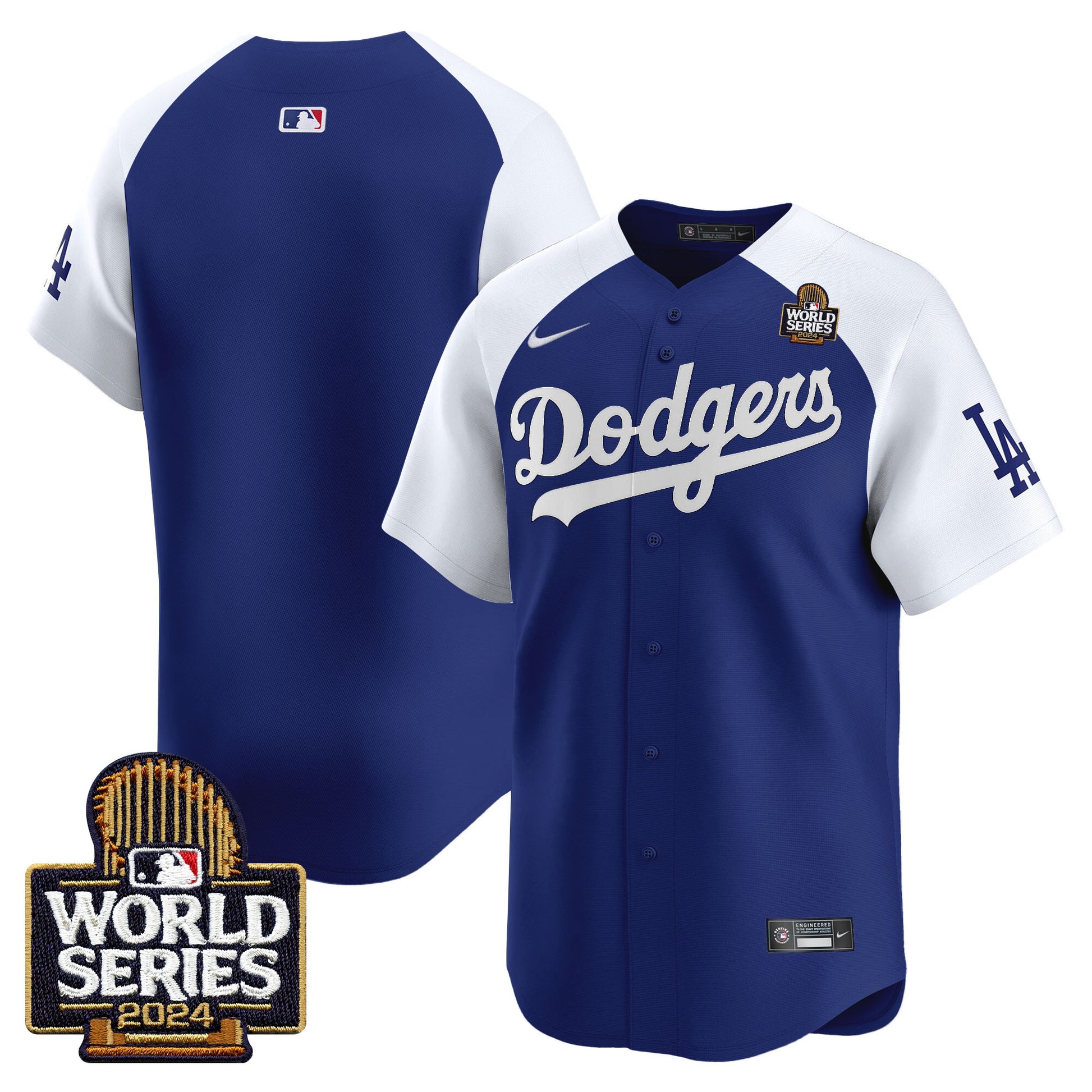 Men's Dodgers 2024 World Series Vapor Premier Limited Jersey V2 - All Stitched