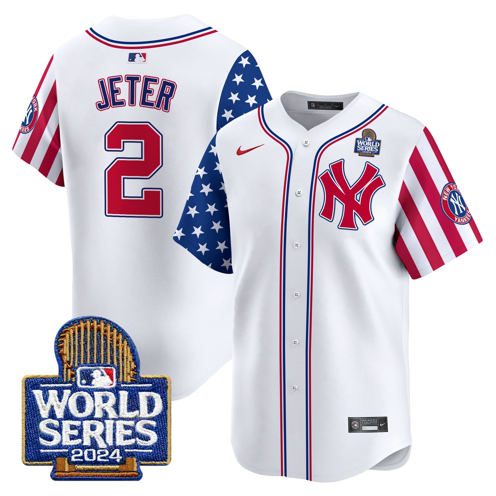 Men's Yankees American Style 2024 World Series Vapor Premier Limited Jersey V2 - All Stitched