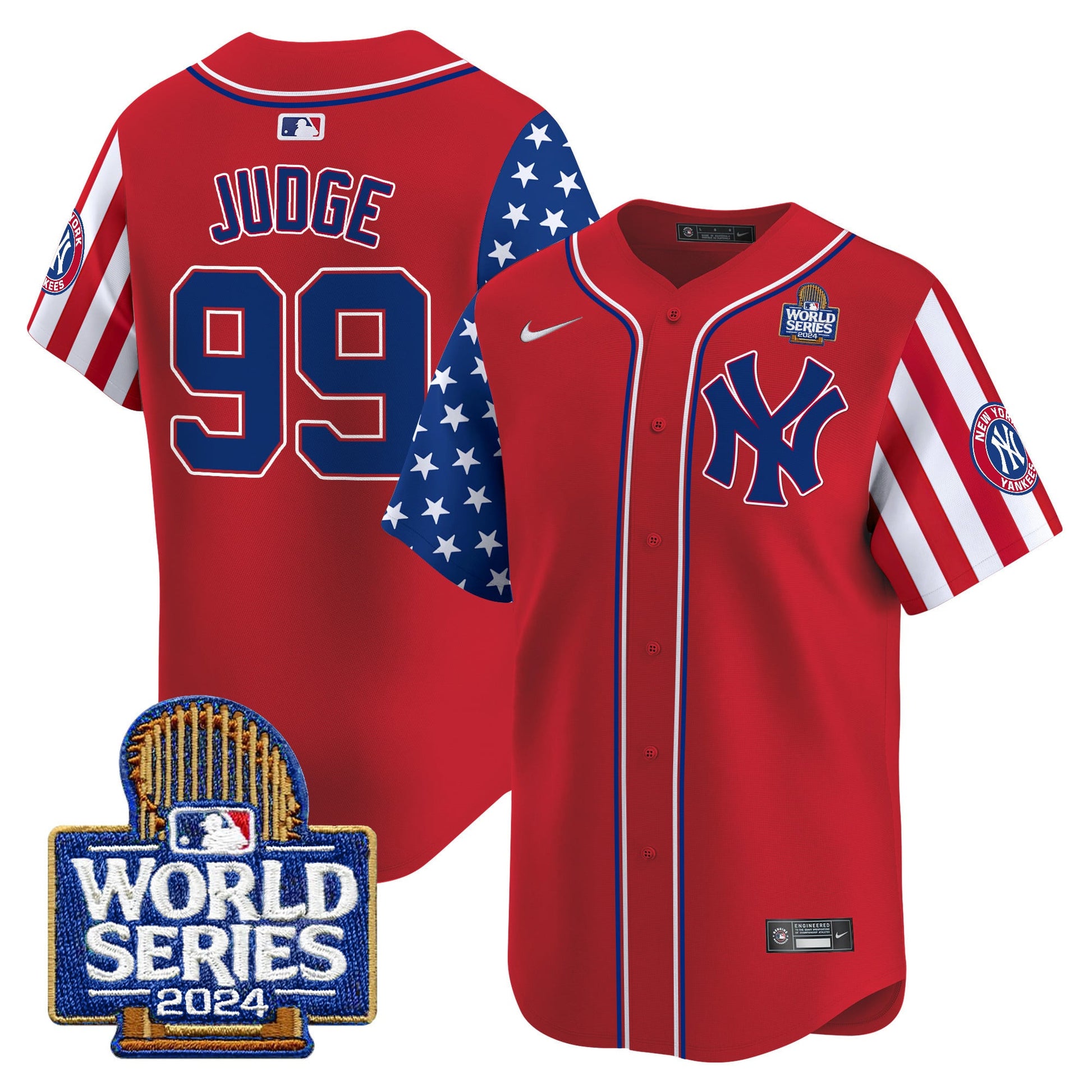 Men's Yankees American Style 2024 World Series Vapor Premier Limited Jersey V2 - All Stitched