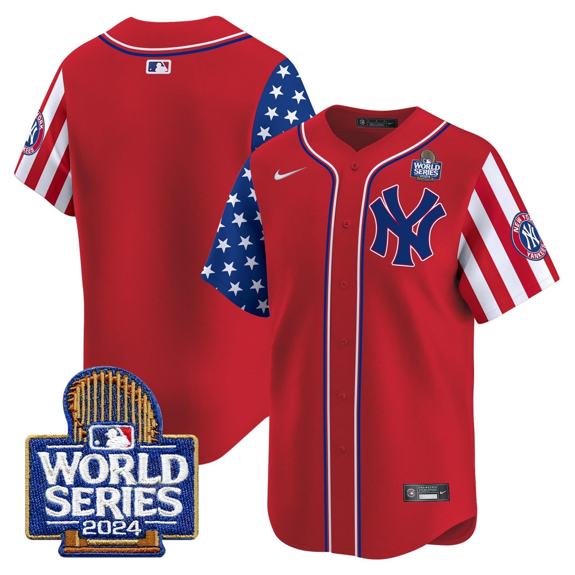 Men's Yankees American Style 2024 World Series Vapor Premier Limited Jersey V2 - All Stitched