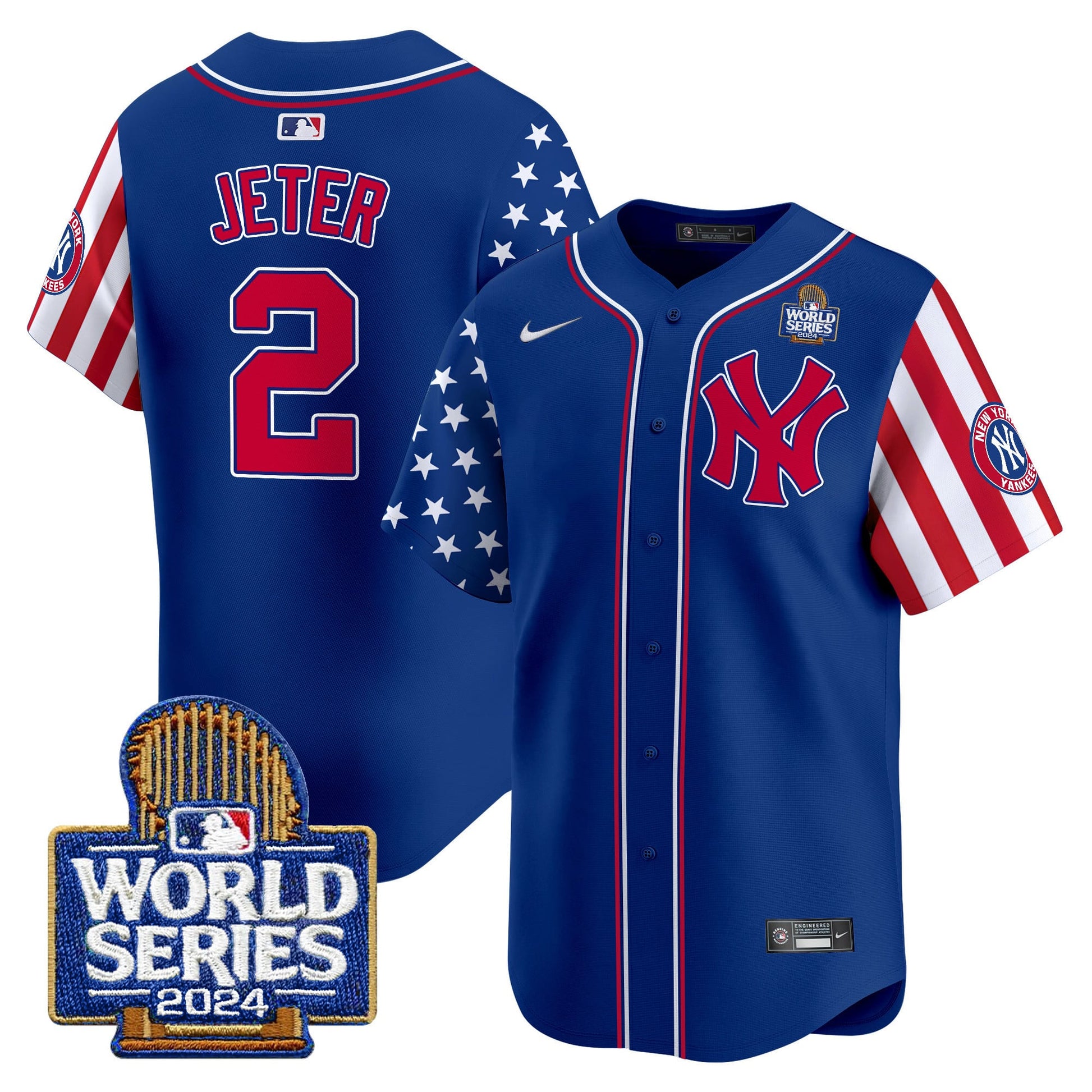 Men's Yankees American Style 2024 World Series Vapor Premier Limited Jersey V2 - All Stitched