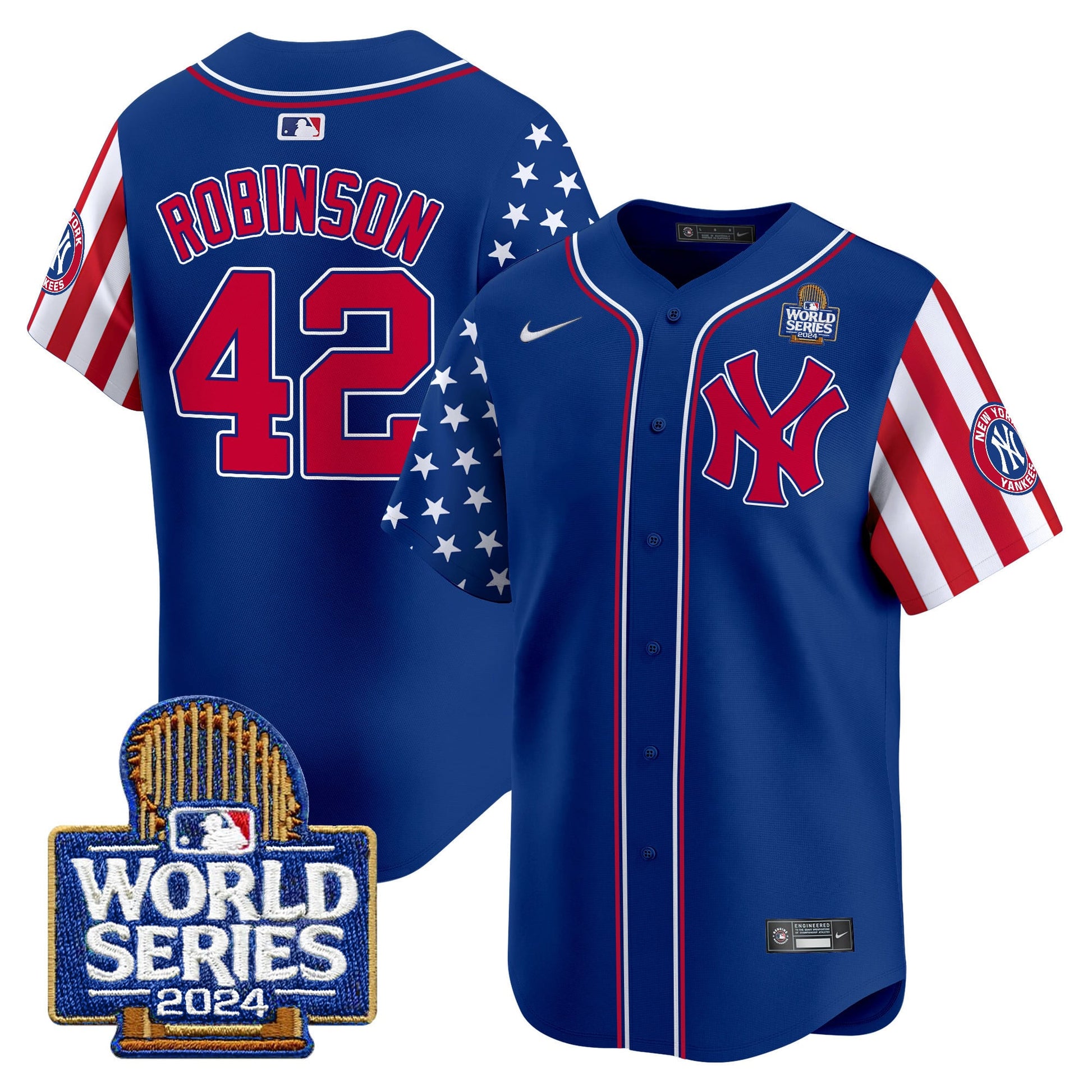 Men's Yankees American Style 2024 World Series Vapor Premier Limited Jersey V2 - All Stitched