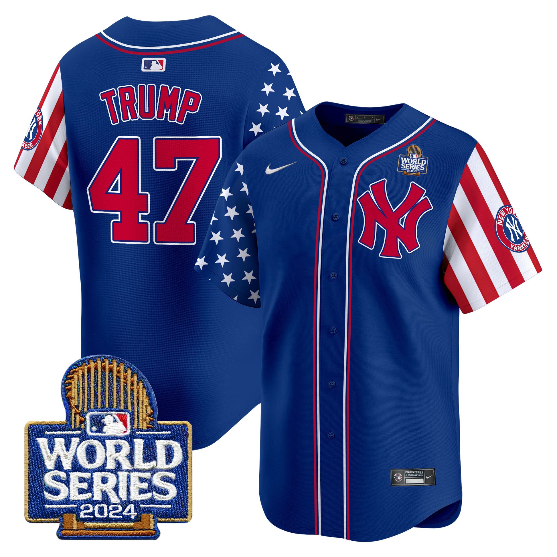 Men's Yankees American Style 2024 World Series Vapor Premier Limited Jersey V2 - All Stitched