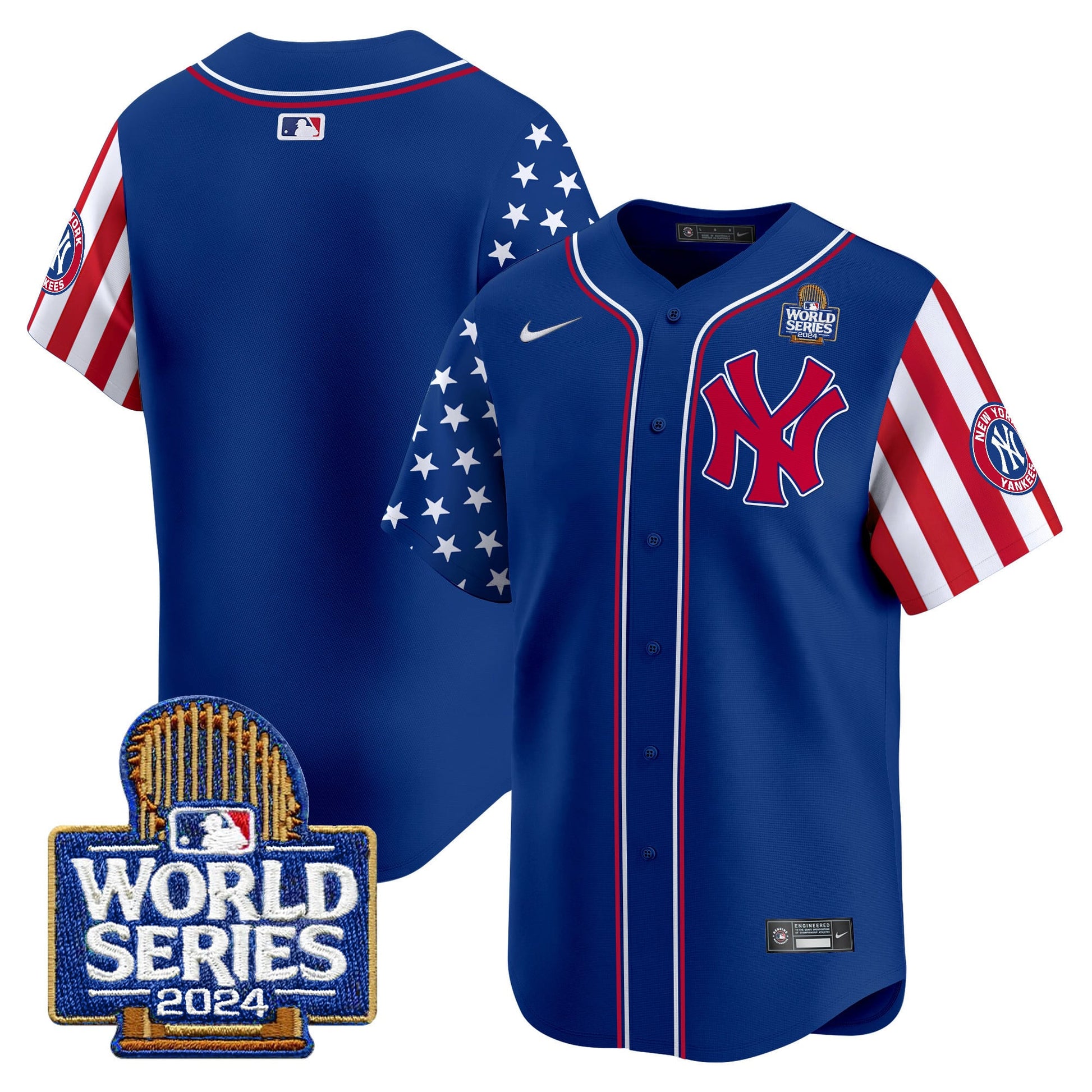 Men's Yankees American Style 2024 World Series Vapor Premier Limited Jersey V2 - All Stitched