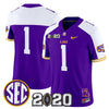Men's LSU Tigers 2020 National Champions Vapor Limited Jersey - All Stitched