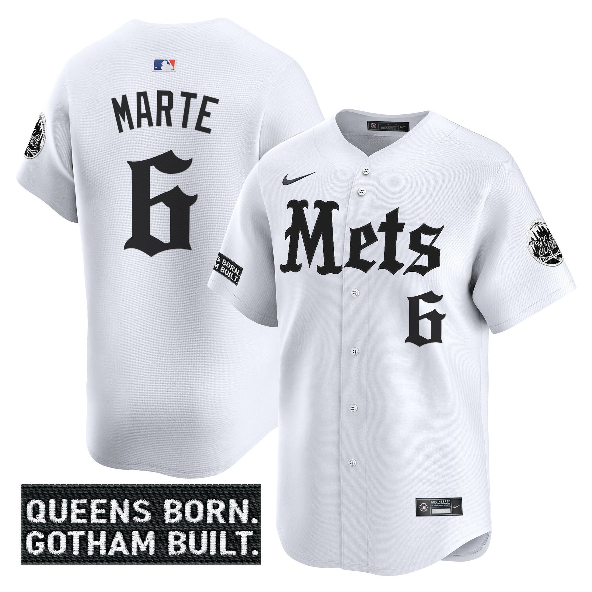 Men's New York Mets 'Gotham Gothic Edition' Vapor Premier Limited Jersey - All Stitched