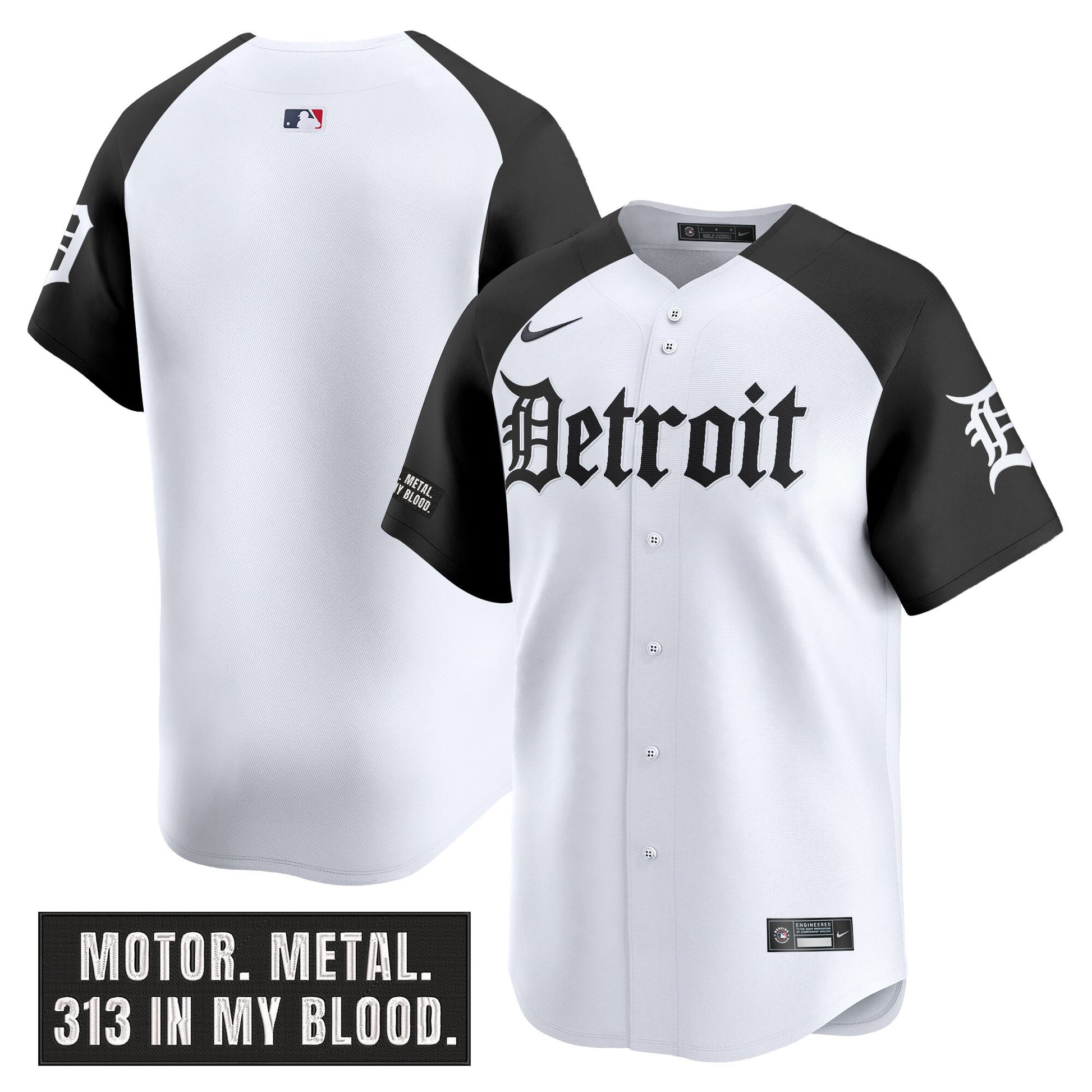 Men's Detroit Tigers 'Motor Gothic Edition' Vapor Premier Limited Jersey - All Stitched