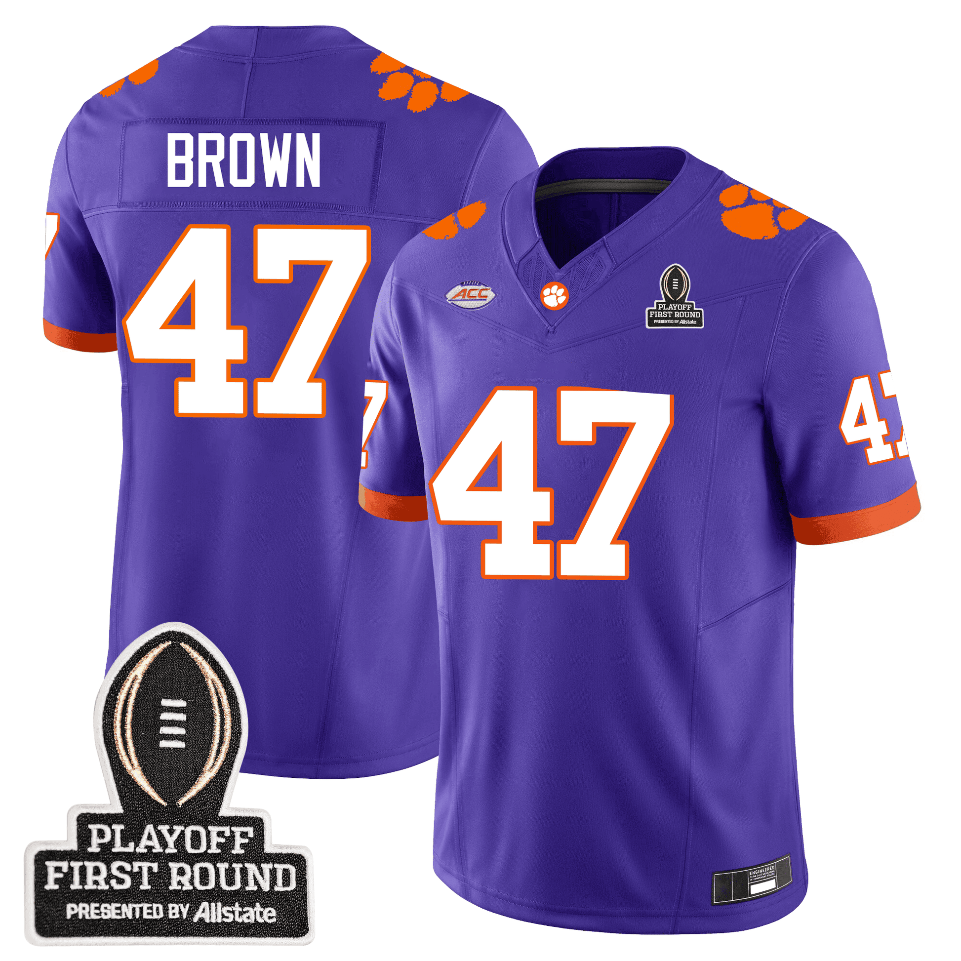 Men's Clemson Tigers 24/25 Jersey - CFP First Round Patch
