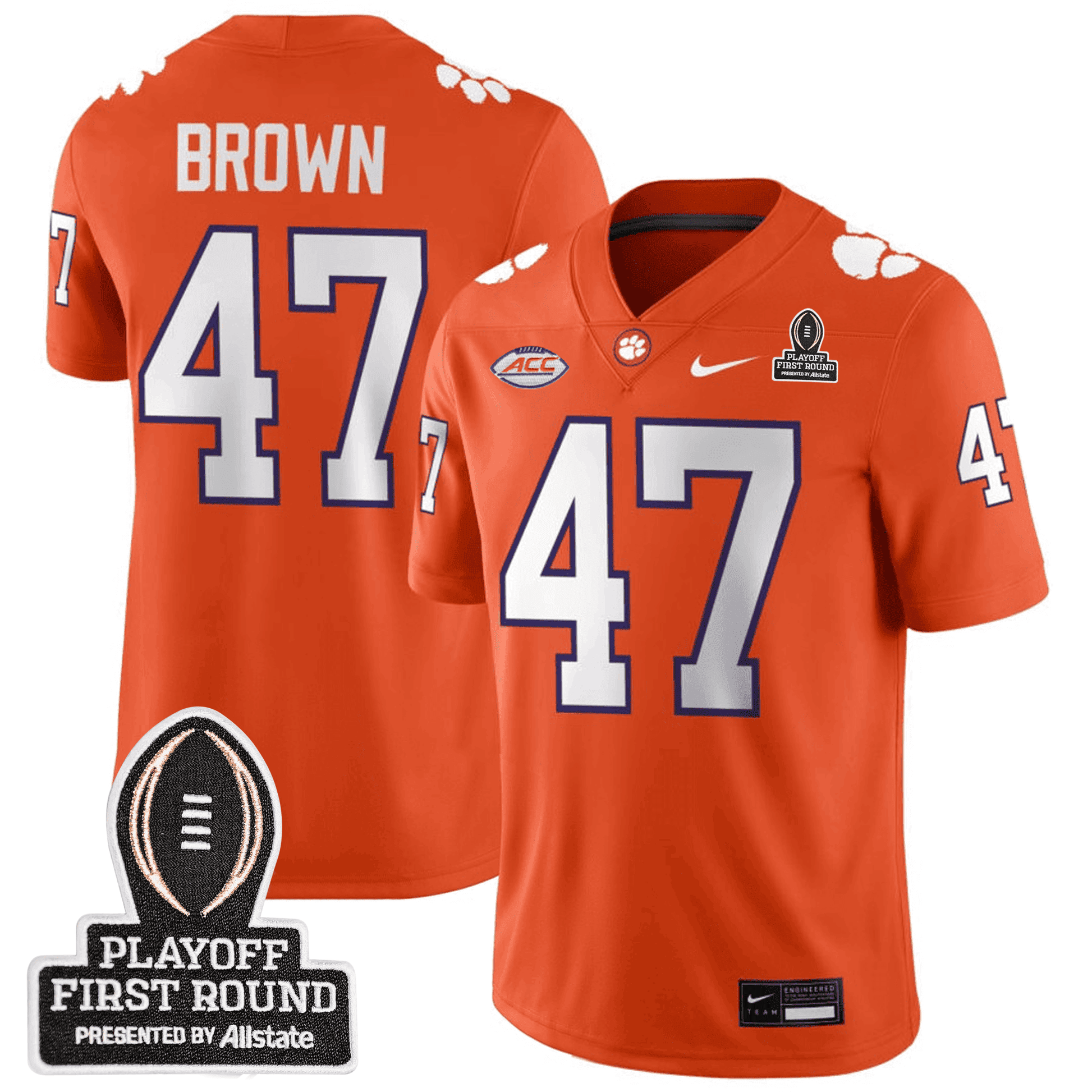 Men's Clemson Tigers 24/25 Jersey - CFP First Round Patch