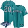 Men's Seattle Mariners 2025 AL West Division Champions Jersey - All Stitched