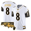 Ravens Maryland Patch Gold Vapor Limited Jersey V2 - All Stitched