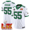 Philadelphia Eagles Kelly Green Super Bowl LIX Patch Vapor Limited Jersey - All Stitched