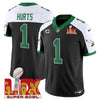 Philadelphia Eagles Kelly Green Super Bowl LIX Patch Vapor Limited Jersey - All Stitched