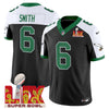 Philadelphia Eagles Kelly Green Super Bowl LIX Patch Vapor Limited Jersey - All Stitched