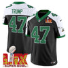 Philadelphia Eagles Kelly Green Super Bowl LIX Patch Vapor Limited Jersey - All Stitched