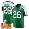 Philadelphia Eagles Kelly Green Super Bowl LIX Patch Vapor Limited Jersey - All Stitched