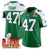 Philadelphia Eagles Kelly Green Super Bowl LIX Patch Vapor Limited Jersey - All Stitched