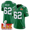 Philadelphia Eagles Kelly Green Super Bowl LIX Patch Vapor Limited Jersey - All Stitched