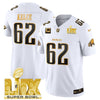 Philadelphia Eagles Super Bowl LIX Patch Gold Vapor Limited Jersey - All Stitched