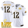 Philadelphia Eagles Super Bowl LIX Patch Gold Vapor Limited Jersey - All Stitched