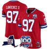 New York Giants 100th Season & State Patch Vapor Limited Jersey - All Stitched