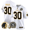 Washington Redskins 75th Patch Throwback Gold Game Jersey - All Stitched