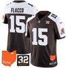 Browns #32 Jim Brown Memorial & Home Patch Vapor Limited Jersey - All Stitched