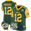 Packers 100th Season & Home Patch Cheese Vapor Limited Jersey - All Stitched