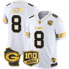 Packers 100th Season & Home Patch Gold Vapor Limited Jersey - All Stitched
