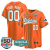 Dolphins 50th & Don Shula 347 Memorial Patch Baseball Custom Jersey - All Stitched