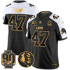 Detroit Lions 2024 90th & John Madden Patch Gold Vapor Limited Jersey V2 - All Stitched