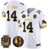 Detroit Lions 2024 90th & John Madden Patch Gold Vapor Limited Jersey V2 - All Stitched