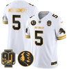 Detroit Lions 2024 90th & John Madden Patch Gold Vapor Limited Jersey V2 - All Stitched
