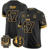 Detroit Lions 2024 90th & John Madden Patch Gold Vapor Limited Jersey V2 - All Stitched