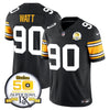 Steelers 50th Anniversary Of Super Bowl IX Patch Vapor Limited Jersey - All Stitched