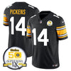 Steelers 50th Anniversary Of Super Bowl IX Patch Vapor Limited Jersey - All Stitched