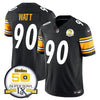 Steelers 50th Anniversary Of Super Bowl IX Patch Vapor Limited Jersey - All Stitched