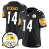 Steelers 50th Anniversary Of Super Bowl IX Patch Vapor Limited Jersey - All Stitched