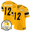 Steelers 50th Anniversary Of Super Bowl IX Patch Vapor Limited Jersey - All Stitched