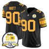 Steelers 50th Anniversary Of Super Bowl IX Patch Vapor Limited Jersey - All Stitched