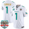Dolphins Gold Trim Vapor Limited Jersey - All Stitched