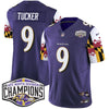 Ravens Maryland Flag 2024 AFC North Division Champions Patch Vapor Limited Jersey - All Stitched