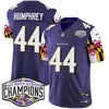 Ravens Maryland Flag 2024 AFC North Division Champions Patch Vapor Limited Jersey - All Stitched