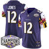 Ravens Maryland Flag 2024 AFC North Division Champions Patch Vapor Limited Jersey - All Stitched