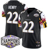 Ravens Maryland Flag 2024 AFC North Division Champions Patch Vapor Limited Jersey - All Stitched
