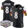 Ravens Maryland Flag 2024 AFC North Division Champions Patch Vapor Limited Jersey - All Stitched